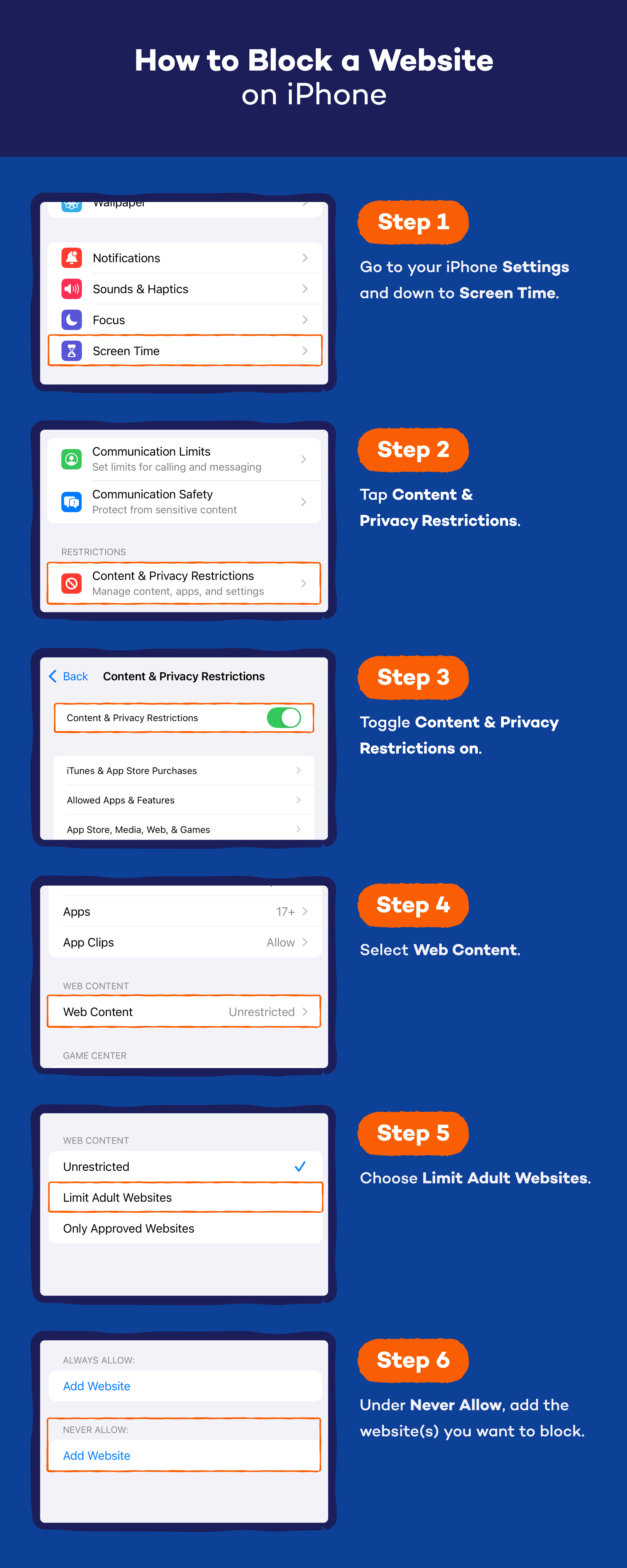 How to block a website on iPhone