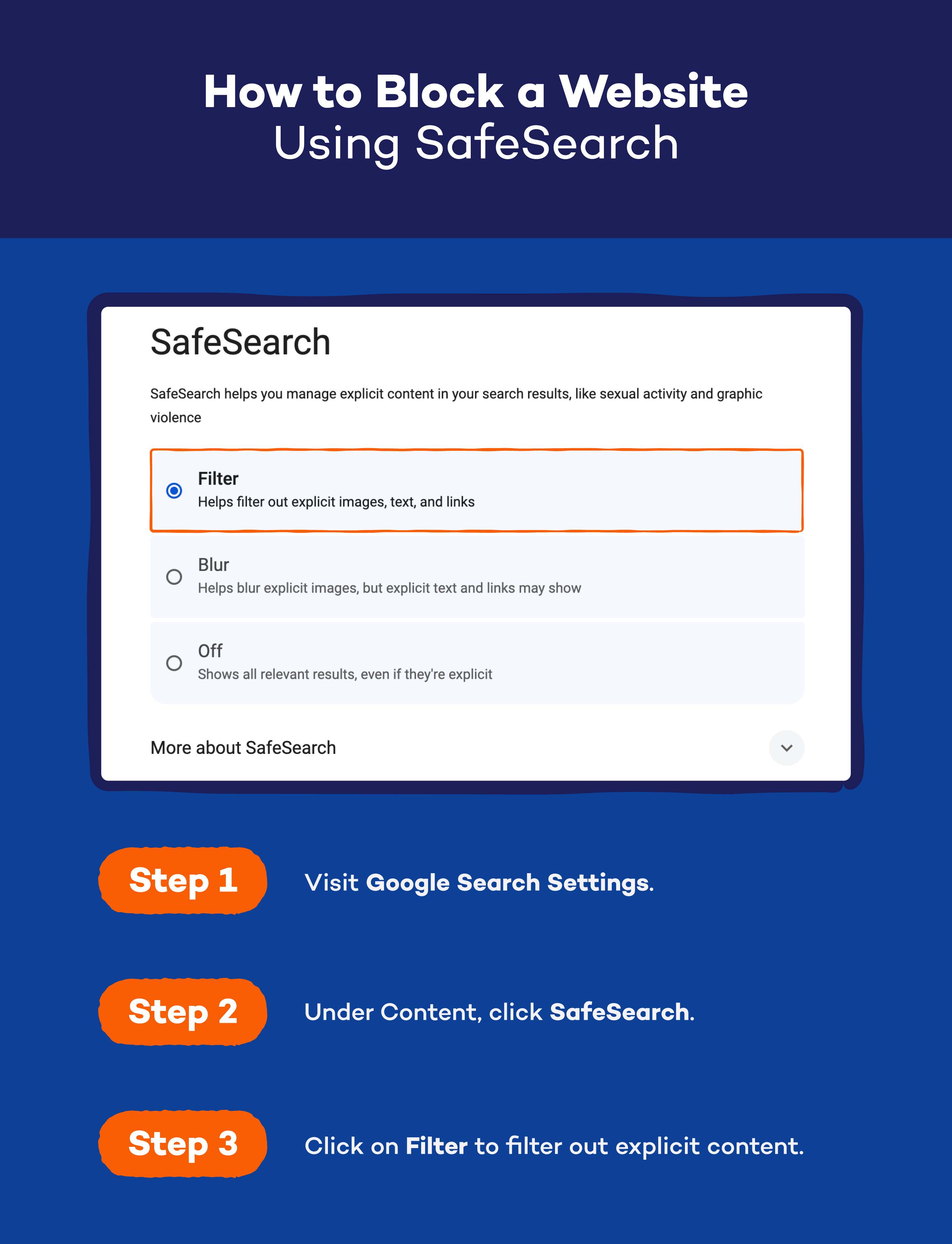 How to block a website with SafeSearch