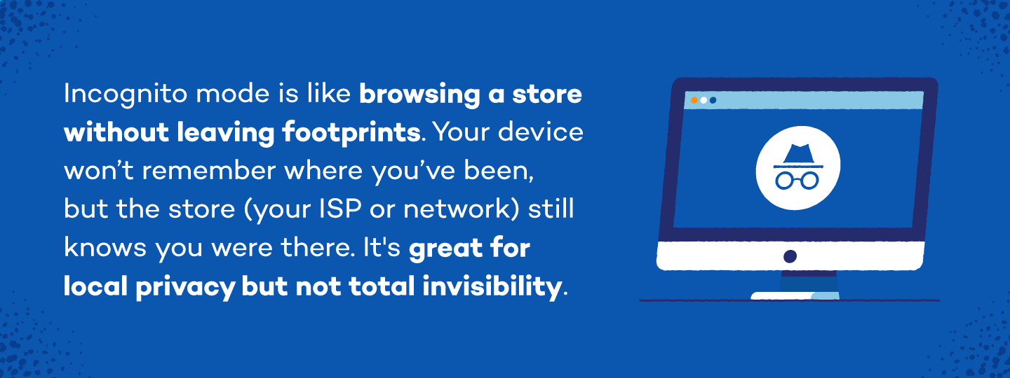 What does incognito mode mean