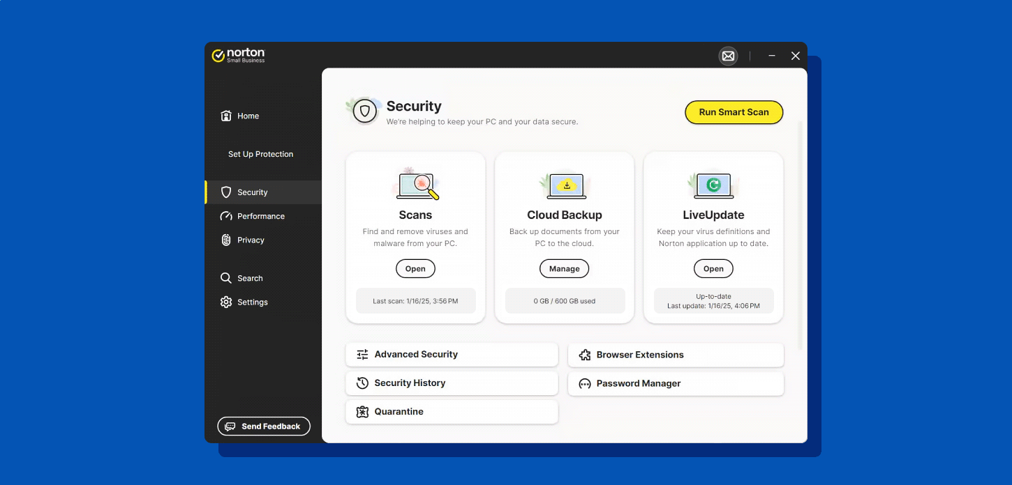 Screenshot of Norton gaming antivirus