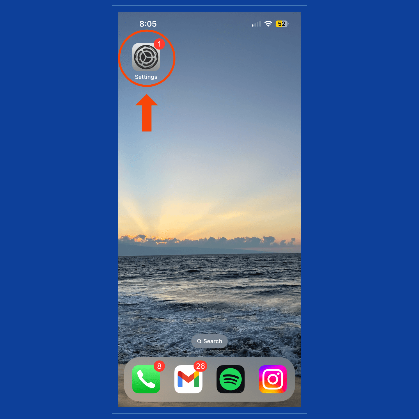 Step 1 of Locating an SSID on iPhone